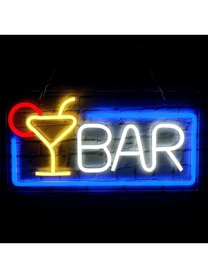 Happy Trend Aslanka Bar Kokteyl Neon Tabelası - Duvar, Yatak Odası, Yurt, Çocuk Odası, Düğün Parti Bar Dekorasyon Yatak Odası Neon Tabelaları Duvar Dekorasyonu Için Çocuklar, Gençler Için Hediye