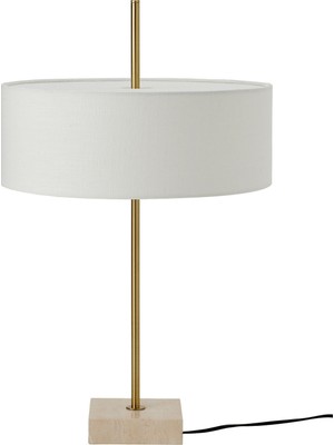 IKEA Modern Beyaz Abajur 65 cm - Şık Ev Ofis Dekoratif Aydınlatma - Modern Tasarım