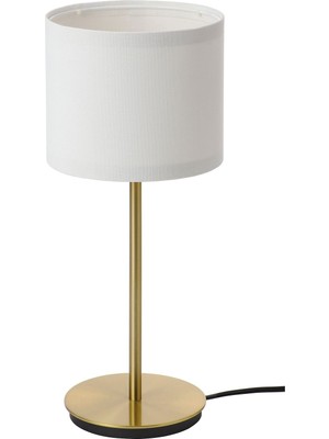 IKEA Modern Beyaz Abajur 41 cm - Şık Ev Ofis Dekoratif Aydınlatma - Modern Tasarım