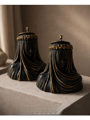 2'lü Art Decor Peçeli Kadın Büst Mum Seti Doğal Soya Mumu