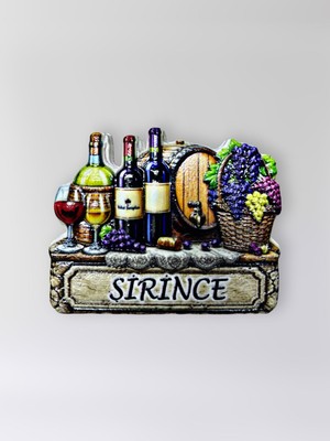 Mundy Şirince Polyester Kabartmalı Magnet 6,5 cm x 5,5 cm Dekoratif Hediyelik Buzdolabı Süsü (KOD:1831)