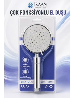 Kaan Çok Fonksiyonlu El Duşu – Geniş Yuvarlak Başlık
