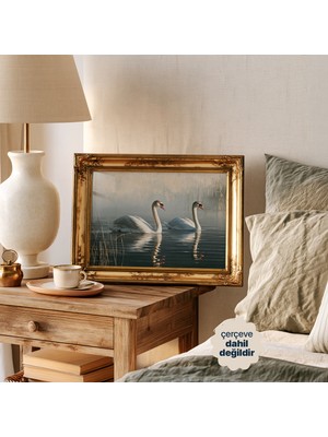 Persona Istanbul Artificial Collection "sessiz Kuğular" - Vintage Poster (Çerçevesiz)