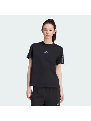 Adidas Seasonal Essentials Animal Print 3-Stripes Kadın Tişört