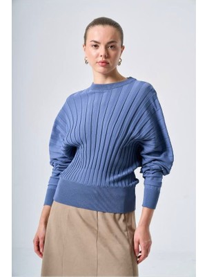 Nuss 202 Beli Lastikli Triko Tunik