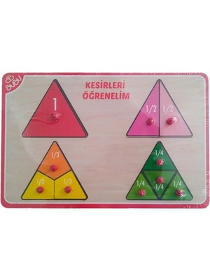 Hsc Bilişim Bu-Bu Ahşap Puzzle Üçgen Kesirler