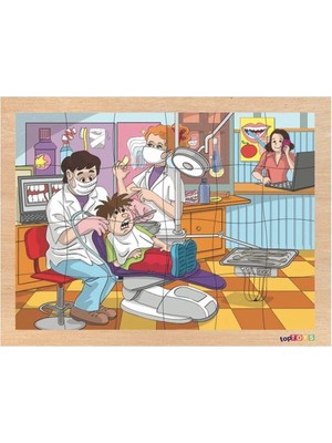 Hsc Bilişim 24 Parça Ahşap Puzzle-Dişçi