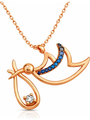 Vienor Gümüş Rose Yeni Doğan Bebek Bayan Kolye