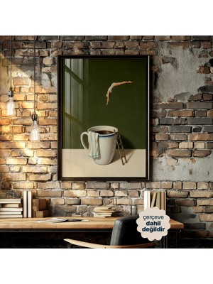 Persona Istanbul Artificial Collection "sabah Dalışı" - Kahve Temalı Sürreal Poster (Çerçevesiz)