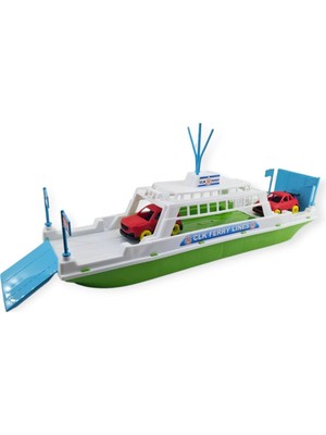 TeknoKapsül Feribot Araç Taşııyan Gemi 45 cm - Yeşil