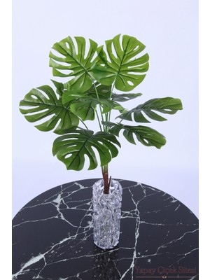 Yapay Çiçek Sitesi Yapay Monstera Deve Tabanı 9 Dal Dekor Bitkisi 70 cm Yeşil