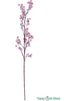 Yapay Çiçek Sitesi Yapay Kokina Dalı 80 cm Pembe Gümüş