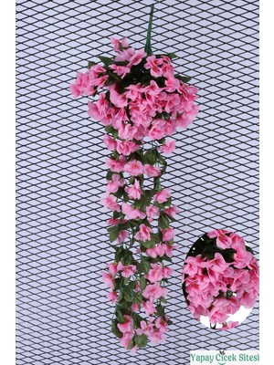 Yapay Çiçek Sitesi Yapay Hanımeli Sarkan Sarmaşığı 80 cm - Pembe
