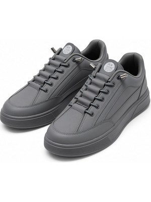 Mcdark Erkek Lastik Bağcıklı Suya Dayanıklı Sararmaz Taban Sneaker Ayakkabı-Füme