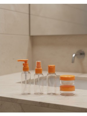 30 ml 5’li Seyahat Şişesi Seti Çantalı Kozmetik Organizer