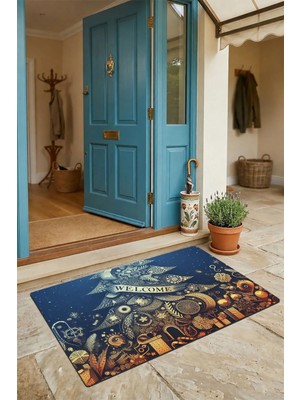 Valerine Life Kapı Önü Paspası 45x70cm Kaymaz Taban Dekoratif iç Dış Mekan Yılbaşı Noel Çam Ağacı