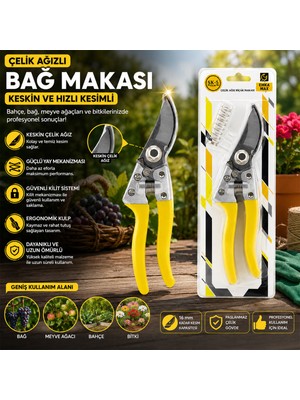 Ankaverse Çelik Ağızlı Bağ Makas (5286)