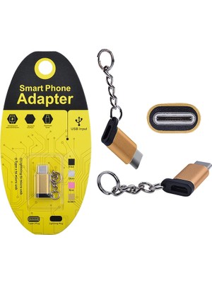 Ankaverse Mikro USB To Type C Dönüştürücü Çevirici Anahtarlıklı BAŞLIK-(5775)