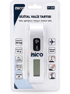 Ankaverse Valiz Model Dijital Valiz Terazi Tartı Kantar Pilli MAX=50KG Hasassiyet = 10GR İ11-029 (5286)