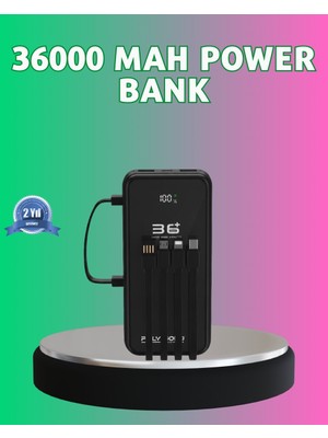Ankaverse Yüksek Kapasite Taşınabilir Şarj Aleti Çoklu Kablo Çıkışlı
