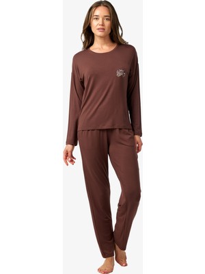 Blackspade Kadın Pijama Takımı 52280 - Kahverengi