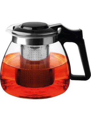 TeknoKapsül Isıya Dayanıklı Borosilikat Cam Demlik, Kendinden Süzgeçli, Şık Tasarım (1500 Ml)