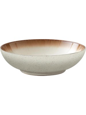 TeknoKapsül Bıtz Makarna Kasesi, Kase/kase Makarna ve Salata Için, Çap 20 Cm, Seramik, Krem/krem