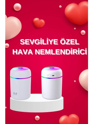 Esranın Dünyası Sevgiliye Hediye LED Işıklı Hava Nemlendirici USB Şarjlı Sevgiliye Özel - Lisinya