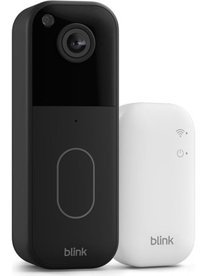 Blink Video Kapı Zili | Sistem | Hd Baştan Ayağa Kayıt, 2 Yıl Pil Ömrü, Kolay Kurulum, IP65, Senkronizasyon Taban Modülü Dahil – Siyah