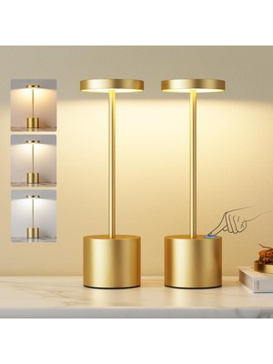 Preeotti LED Masa Lambası Kablosuz, Kablosuz Masa Lambası Pili, 3 Renk Sıcaklığına Sahip Masa Lambası Pili, Dokunmatik Başucu Lambası Kısılabilir, Yatak Odası, Kafe, Dış Mekan Için Sürekli Kısılabilir