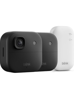 Blink Dış Mekan Kamerası 2k+ (En Yeni Nesil) – Kablosuz, Akıllı Güvenlik Kamerası, 2k Video Çözünürlüğü, Iki Yıla Kadar Pil Ömrü. Sync Base Modülü Dahil - 2 Kamera Sistemi, Siyah
