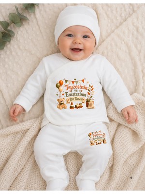Lupi Teyzesinin ve Eniştesinin Bir Tanesi Yazılı Unisex Bebek Alt Üst Takım
