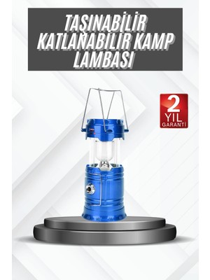 Esranın Dünyası Kamp Lambası Güneş Enerjili LED Lamba Işıldak Şarjlı Powerbank Özellikli - Lisinya