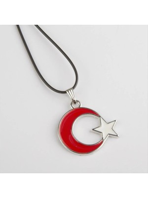 Hace Bazaar Kırmızı Ayyıldız Kolye -Hcb