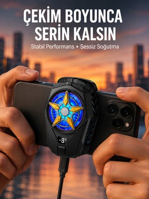 Esranın Dünyası Oyunlar Için Telefon Soğutucu – 65-85 mm Uyumlu, Dijital Ekranlı Yeni Nesil - Lisinya