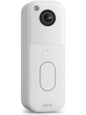 Blink Video Kapı Zili | Tek Cihaz | Hd Baştan Ayağa Kayıt, 2 Yıl Pil Ömrü, IP65, Alexa ile Çalışır, Gerekli Senkronizasyon Modülü Dahil Değil – Beyaz