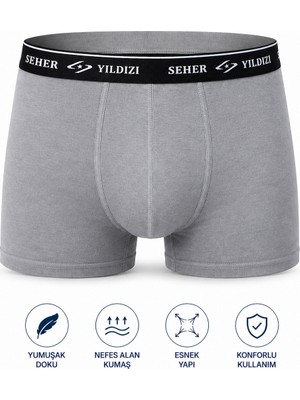 Lumina Seher Erkek Likralı Boxer-Gri-L