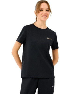 Skechers W Light Fabric T-Shirt S2520239-3817 Siyah Tişört