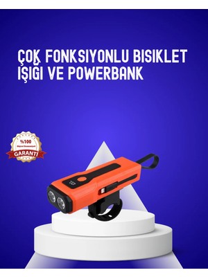 Teknodayım 600 Lümen Şarjlı Bisiklet Farı Cob Yan Çakar Acil Durum