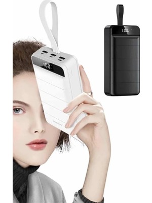 Teknodayım 50.000 Mah Powerbank Turbo Hızlı LED Göstergeli Android Ios Uyumlu Taşınabilir Askılı