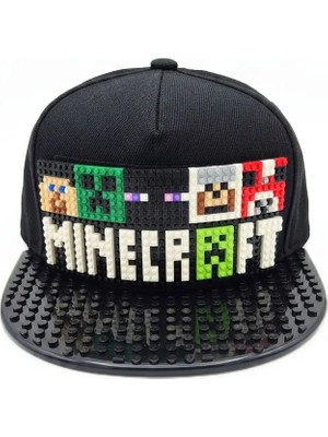 Kutpia Pixel Blok Minecraft Erkek Çocuk Kep Şapka – LEGO Uyumlu Siperlikli 4–12 Yaş
