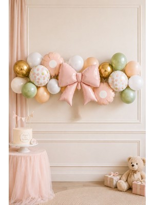 Atölye Mi Pembe Fiyonk Tema Balon Zinciri Seti SET32