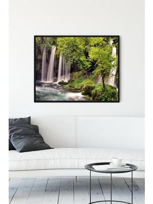 TeknoKapsül Postermanya (PSTER13699) Düden Şelalesi Manzara Çerçeveli Tablo (40X50CM)