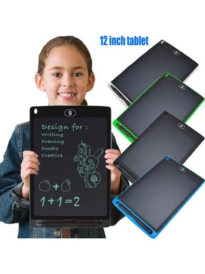 TKÇ 12 Inç Grafik Digital Çocuk Yazı Çizim Tableti LCD Ekranlı + Tablet Kalemli