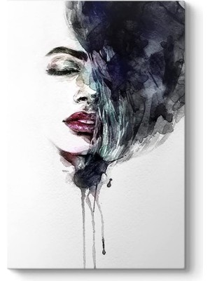 TeknoKapsül Siyah Beyaz Kadın Silüeti Kanvas Tablosu 50 x 75