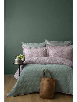 Apricitas Home Riva Olive Tek Kişilik %100 Pamuk Double Face Pike Takımı