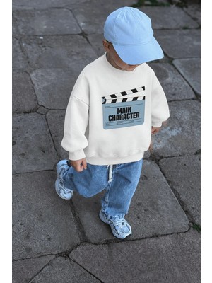 Monila Unisex Çocuk Pamuklu Bisiklet Yaka Slogan Baskılı T-Shirt