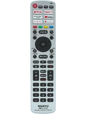 Ozka Concept Huayu RM-L1710 Unıversal Netflıx-Prıme Vıdeo-Youtube-Rakuten Tv-Google Play Tuşlu LCD LED Tv Kumand