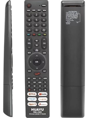 Ozka Concept Huayu RM-L1655 Netflix-Youtube-Prime Video-Google Play Tuşlu LCD LED Tv Kumandası