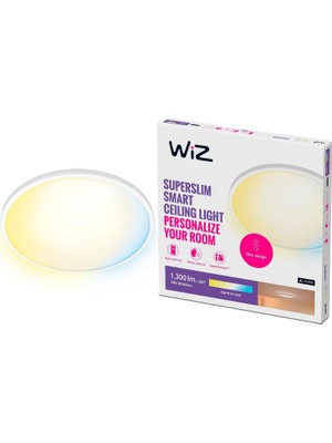 Wiz Super Slim Tavan Lambası - 64.000 Beyaz Ton ve Kısılabilir 1300 Lm Aydınlatma